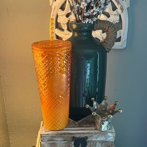 STARBUCKS MANGO JEWELED ORANGE YELLOW TUMBLER SUMMER 2022 IN HAND